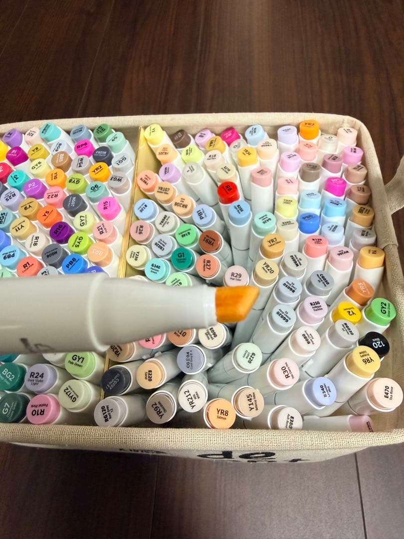 Ofufu アートマーカー 199本 筆タイプ(太字97本、細字102本)