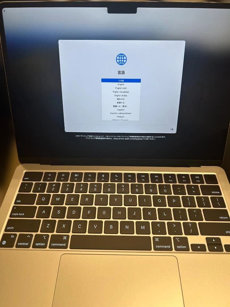 【美品】MacBook Air M3 13インチ 16GB/512GB US配列
