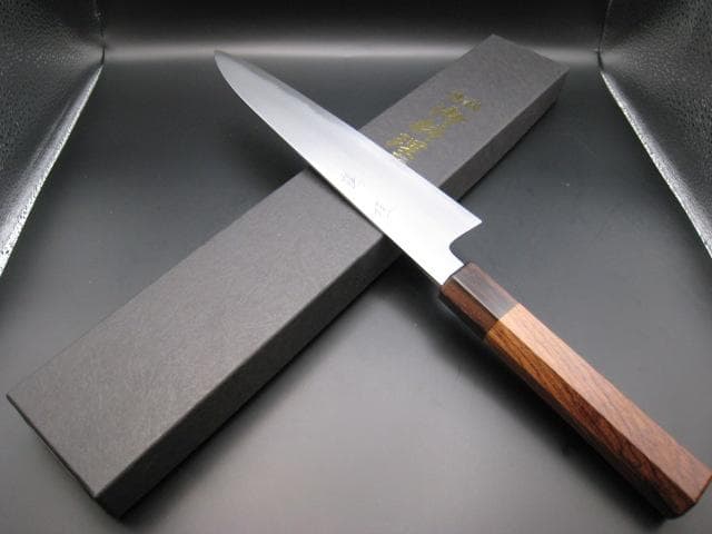 [新品未使用] 和牛刀 210mm 白紙2号 紫檀 八角