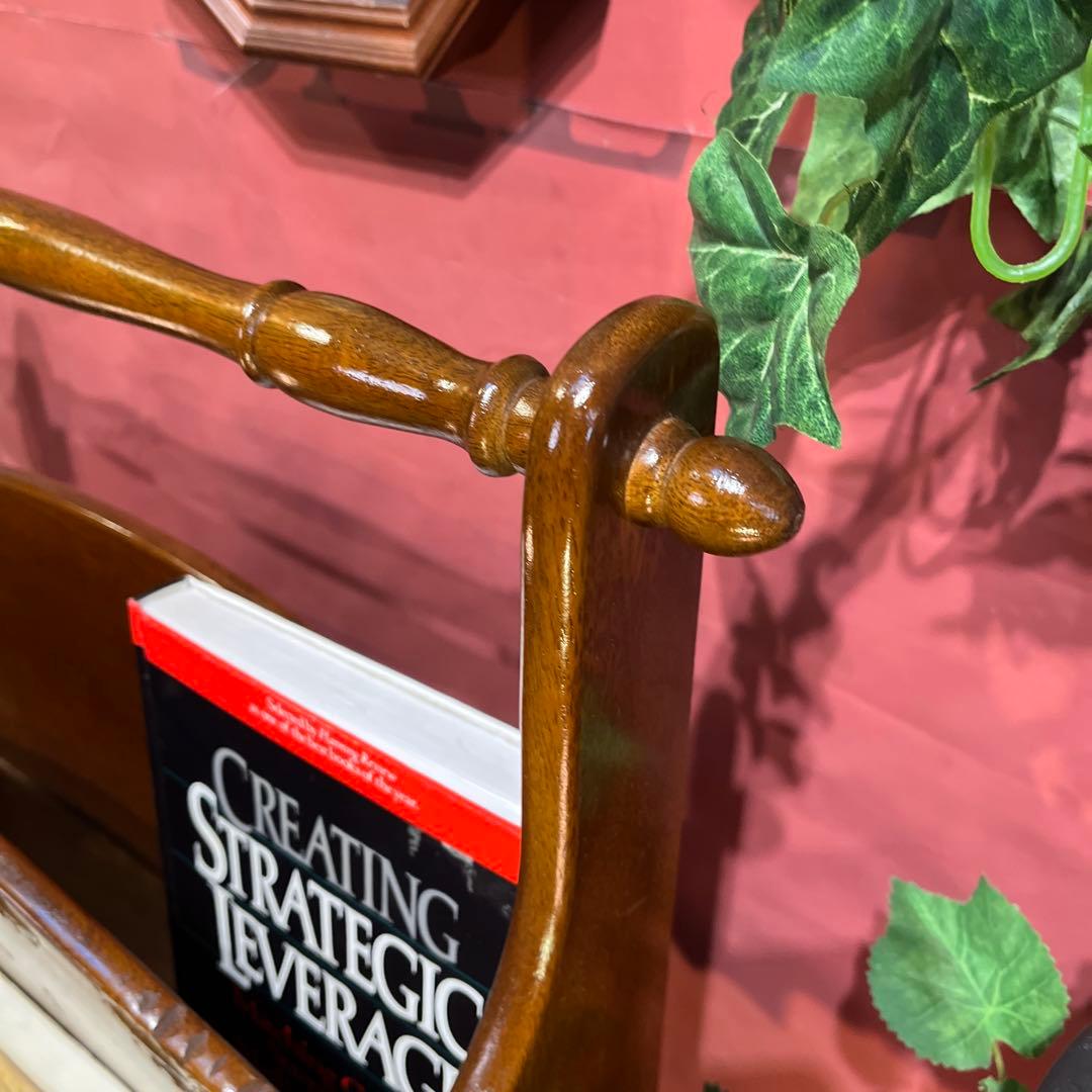 グレイシー 希少　アンティークPT 吉川 葡萄園 カービング２段ラック棚