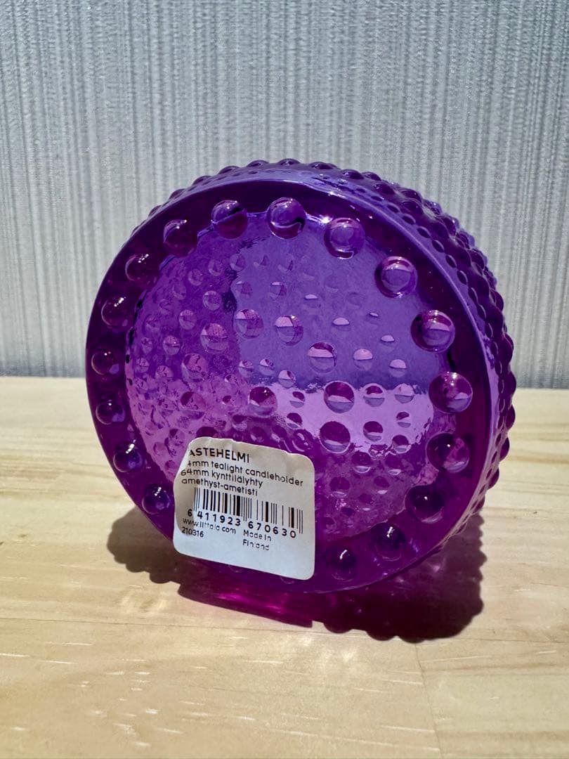イッタラ　カステヘルミ　キャンドルホルダー　アメジスト