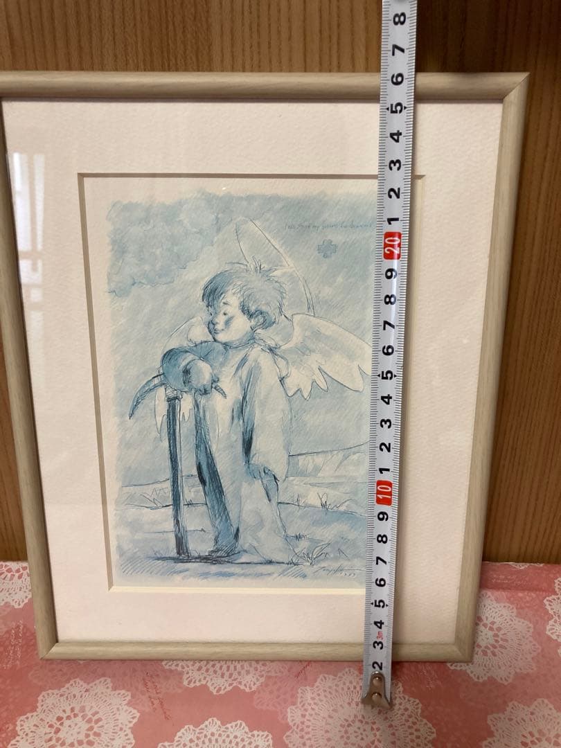 米米クラブ　石井竜也　天使の子供 絵画約27cm x 22cm