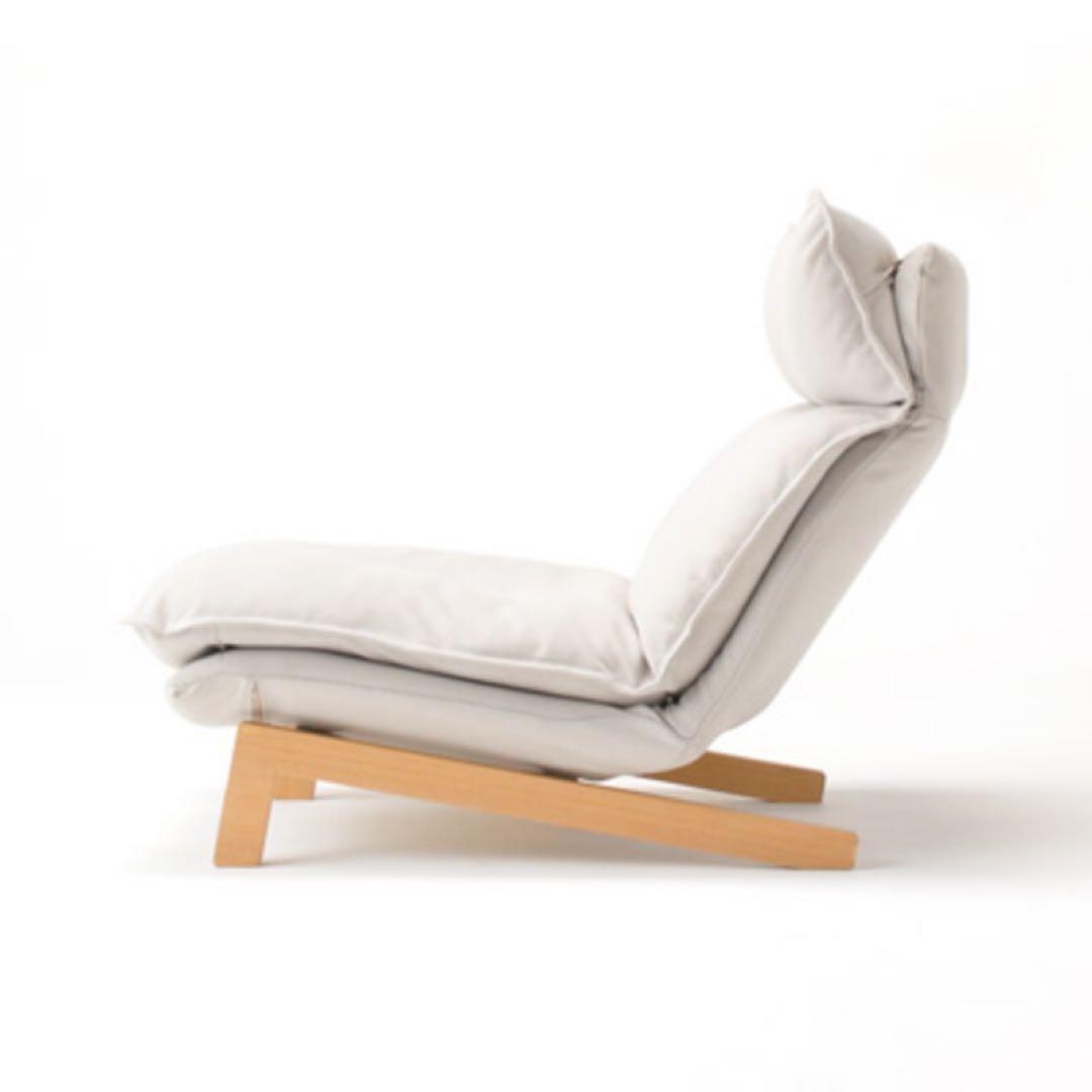 無印良品　ハイバックリクライニングソファ・２シーター／グレーベージュ