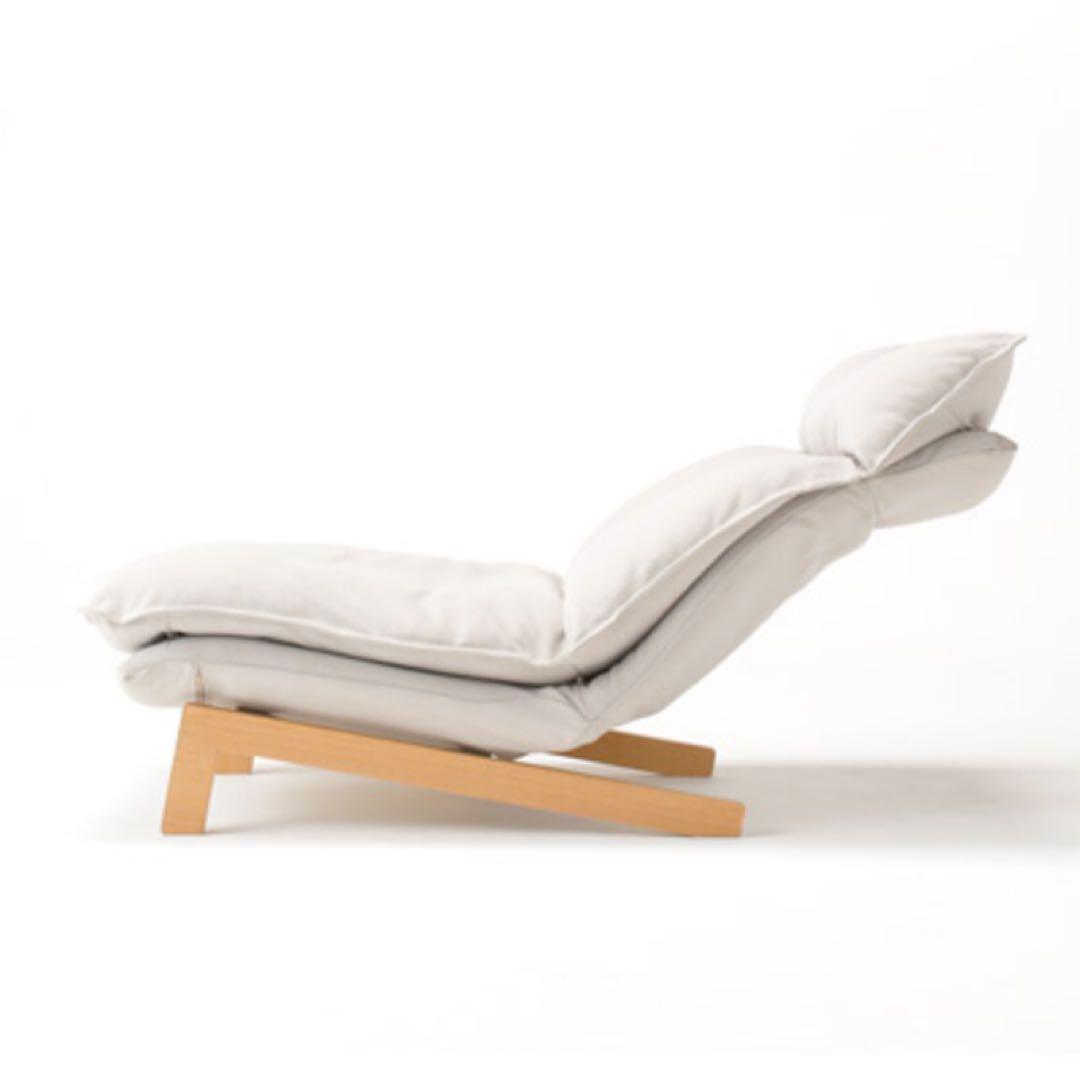 無印良品　ハイバックリクライニングソファ・２シーター／グレーベージュ