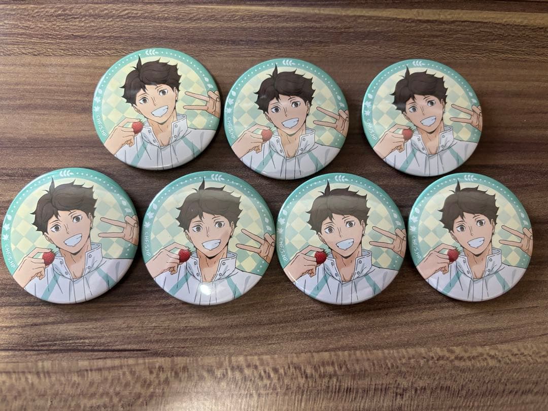 ハイキュー!! スイパラ 及川徹　缶バッジ　特典カード