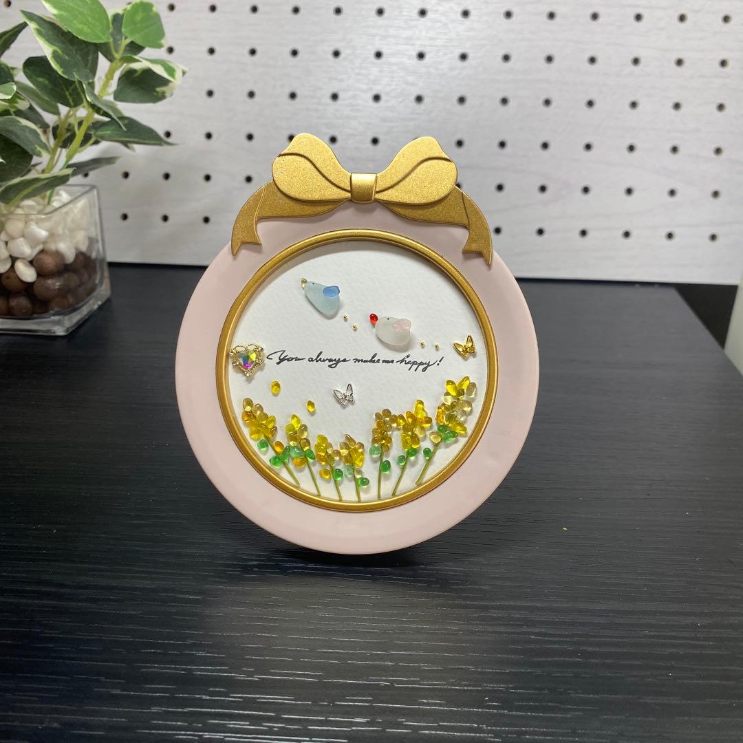 あられ　シーグラスアート菜の花と初恋