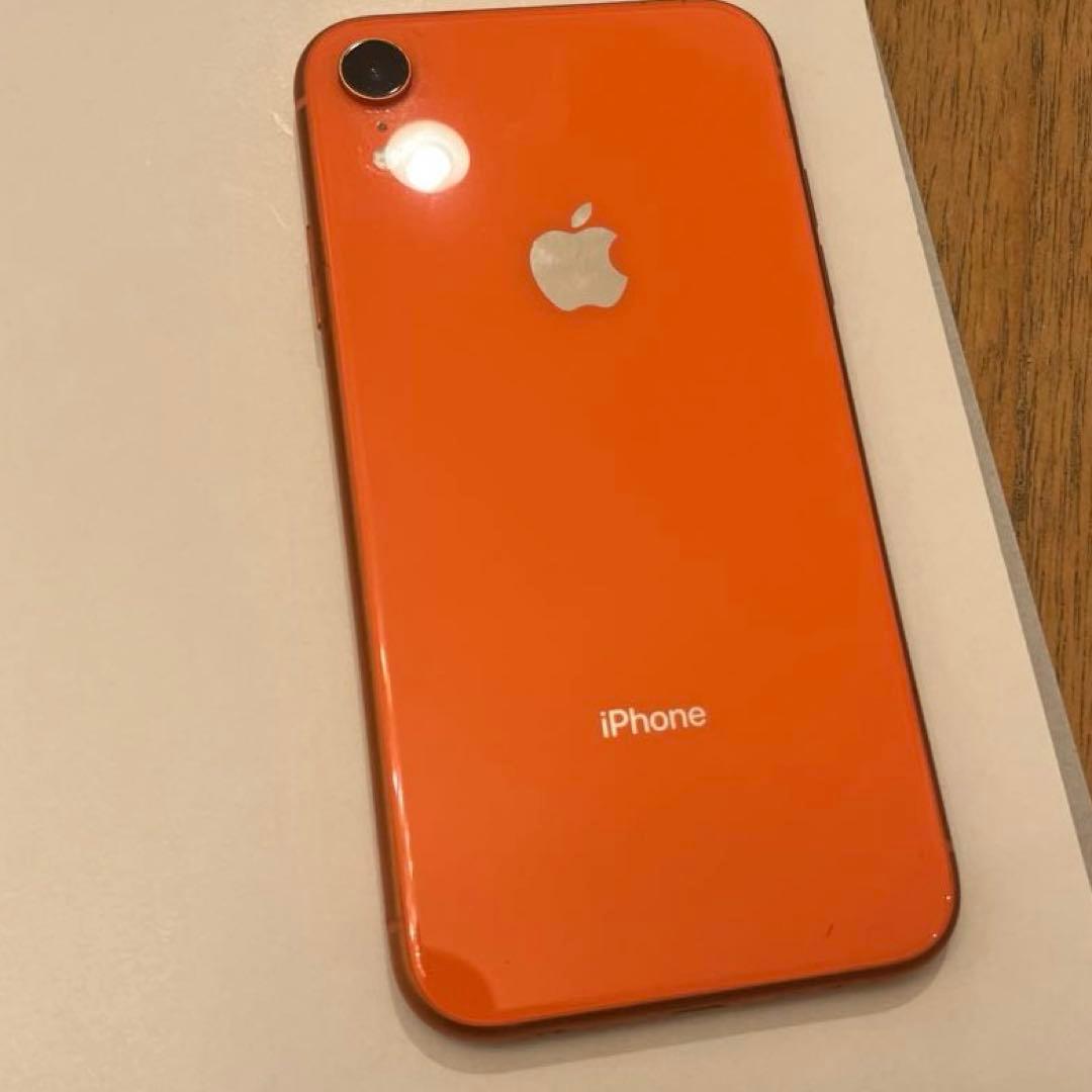 【美品】iPhone XR 64GB コーラル SIMフリー バッテリー84%