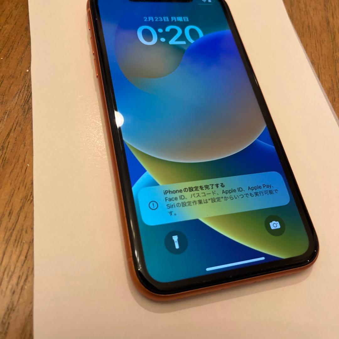 【美品】iPhone XR 64GB コーラル SIMフリー バッテリー84%