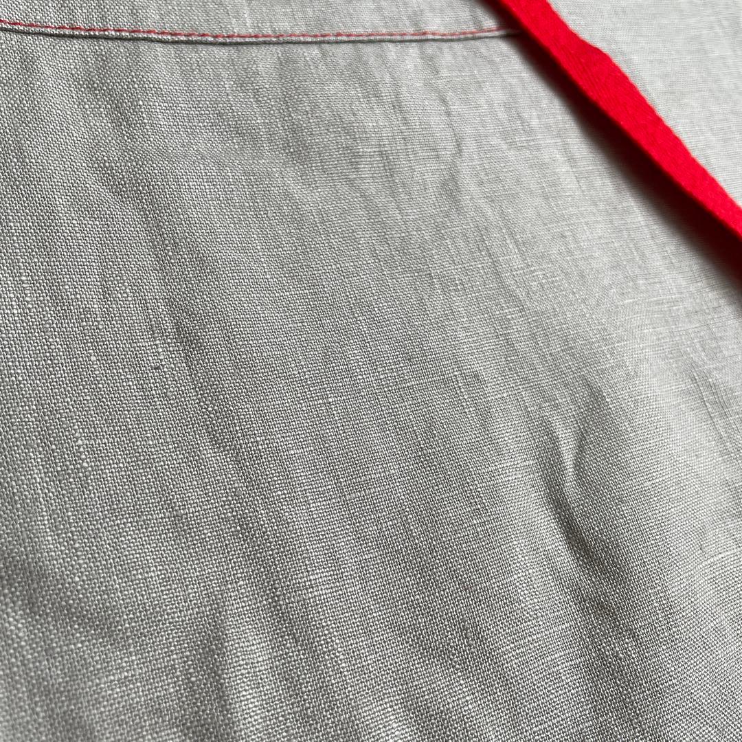 日本製ELLE CAFE 麻100% カフェ風 ハウスウェア ユニセックス