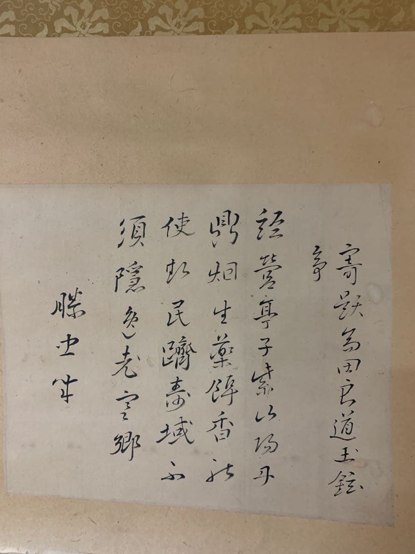 『6594』掛軸 古画 忠成公書 高泉達磨画 紙本 墨書
