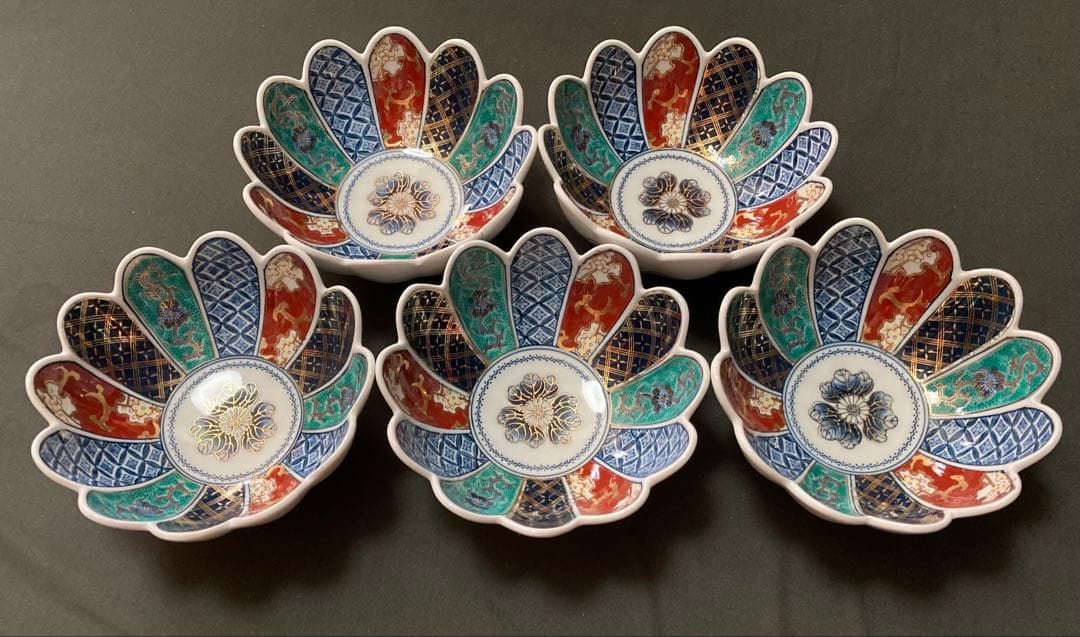 有田焼　房右衛門　深鉢 大鉢 5個セット　昭和レトロ　昭和ヴィンテージ　古伊万里