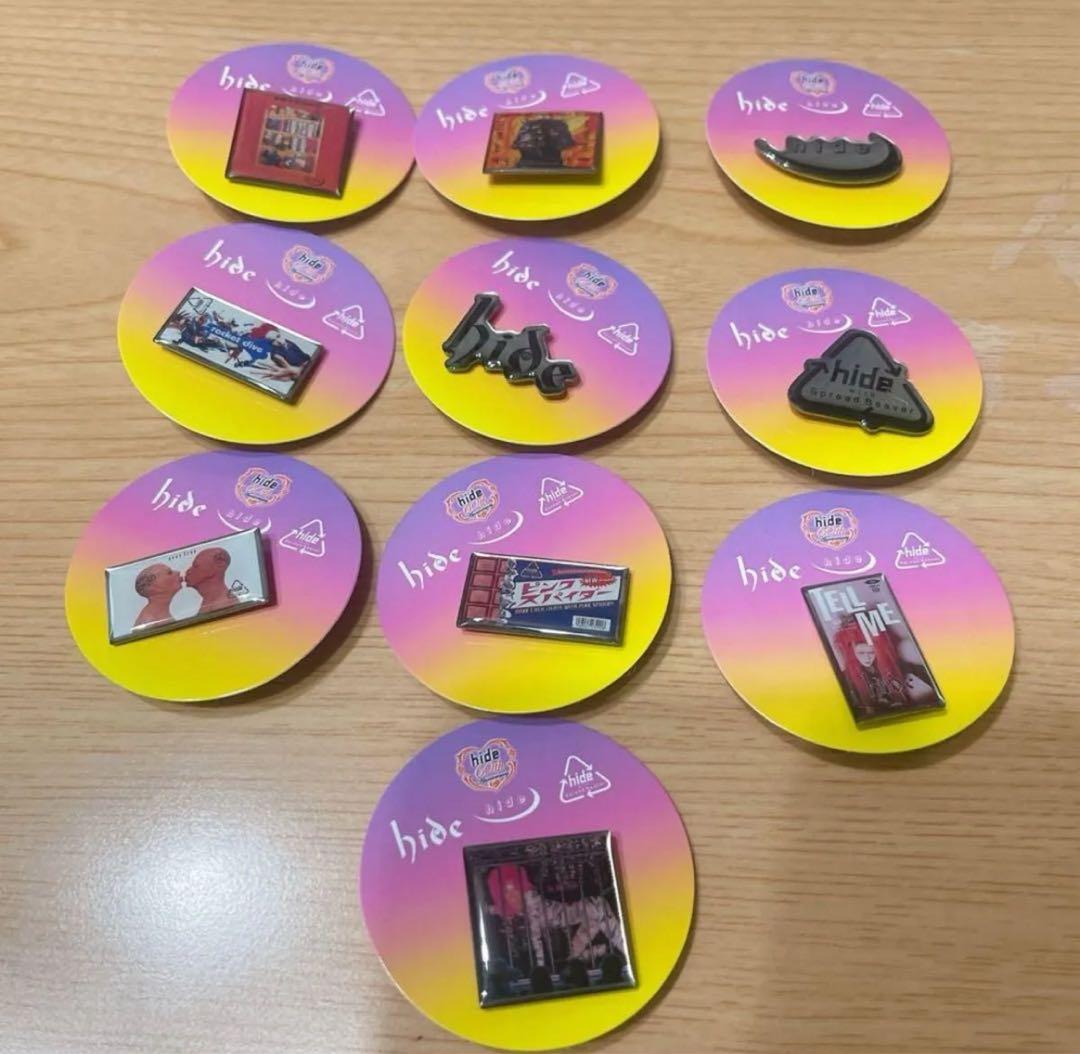 hide CDジャケット＆ロゴコレクション　ピンズカプセル　コンプリートセット