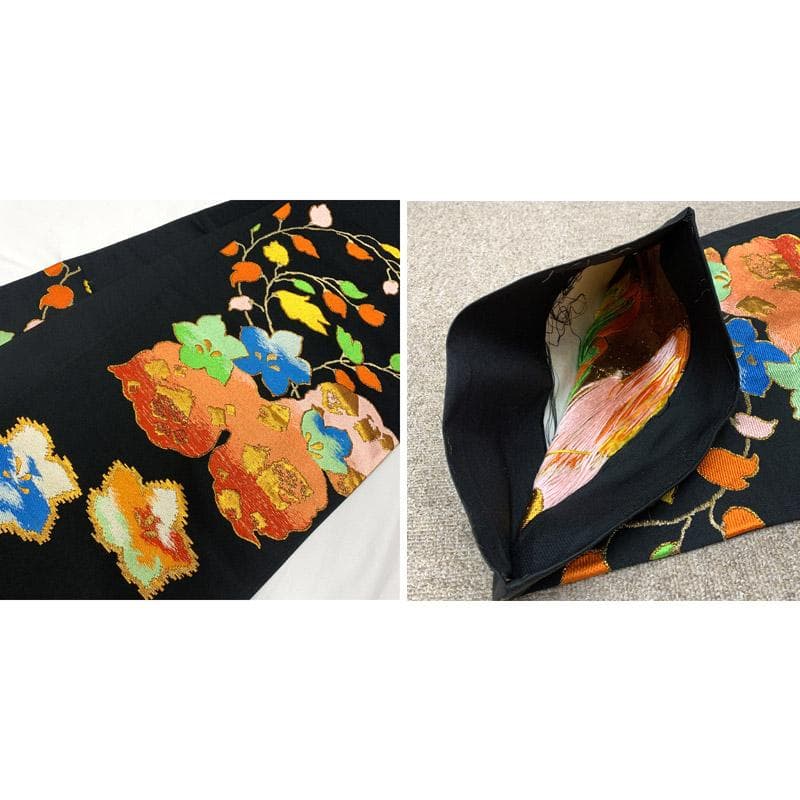 503aj16■卒業式 十三参り ジュニア アンティーク着物&六通袋帯■良好