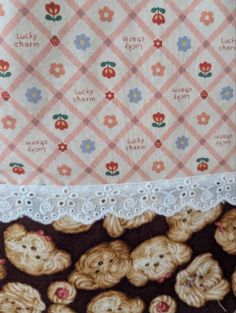 動物クッキー柄＆花柄入学入園8点セット、レッスンバック☆上履き袋☆体操着袋☆