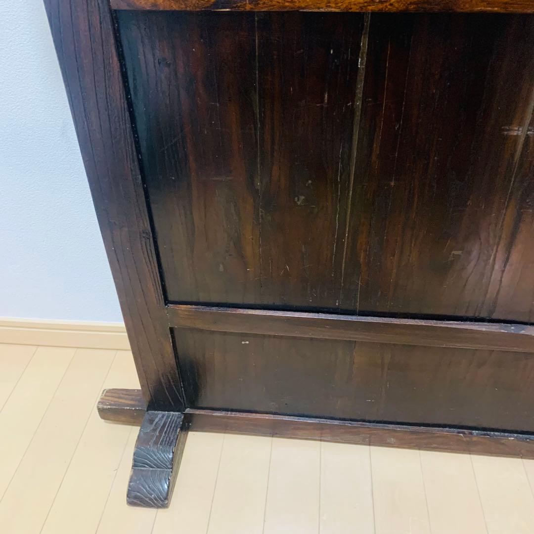 和箪笥風　衝立　パーテーション　アンティーク　木製　年代物　オブジェ