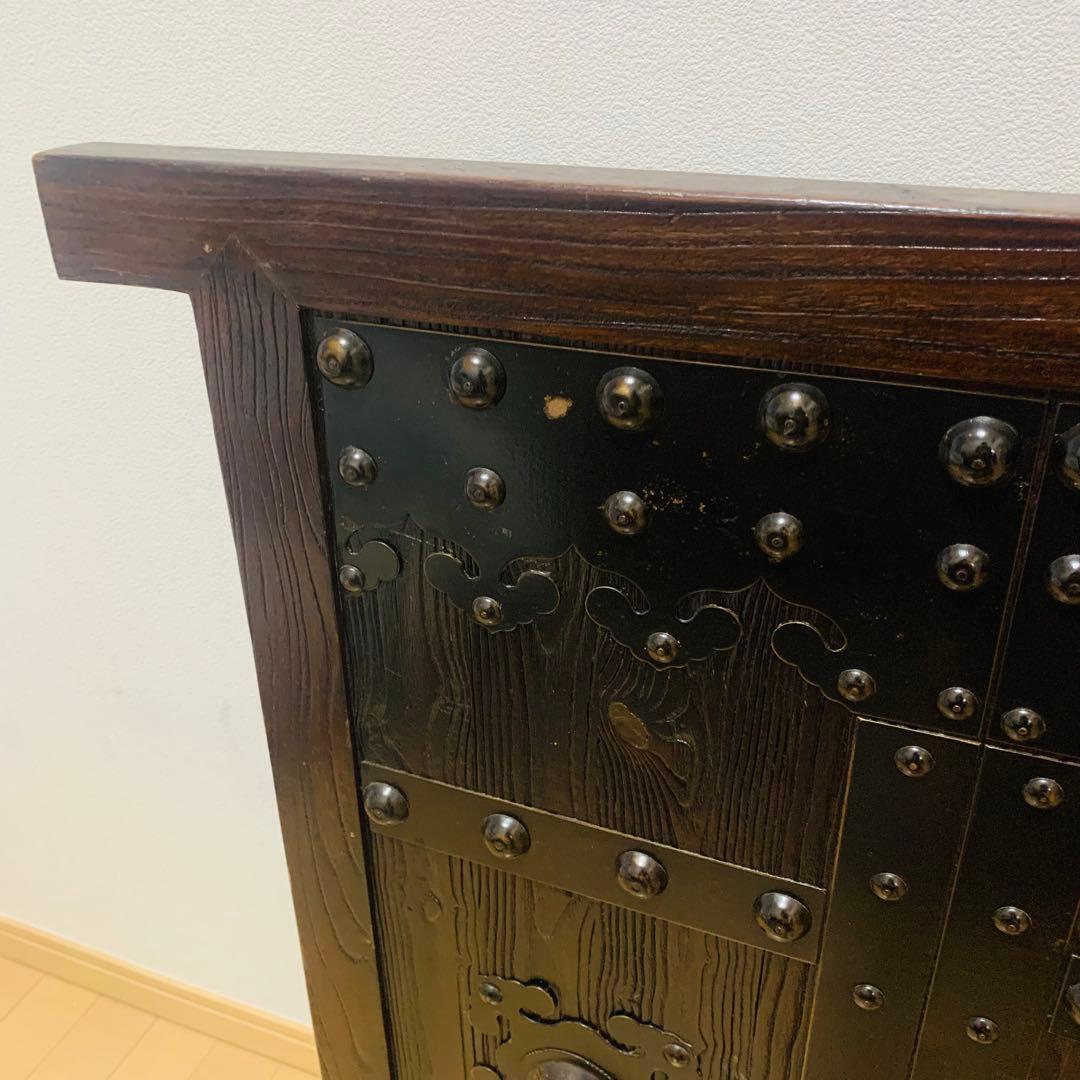 和箪笥風　衝立　パーテーション　アンティーク　木製　年代物　オブジェ