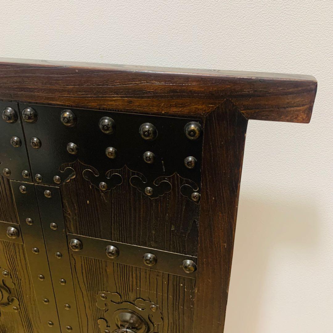 和箪笥風　衝立　パーテーション　アンティーク　木製　年代物　オブジェ