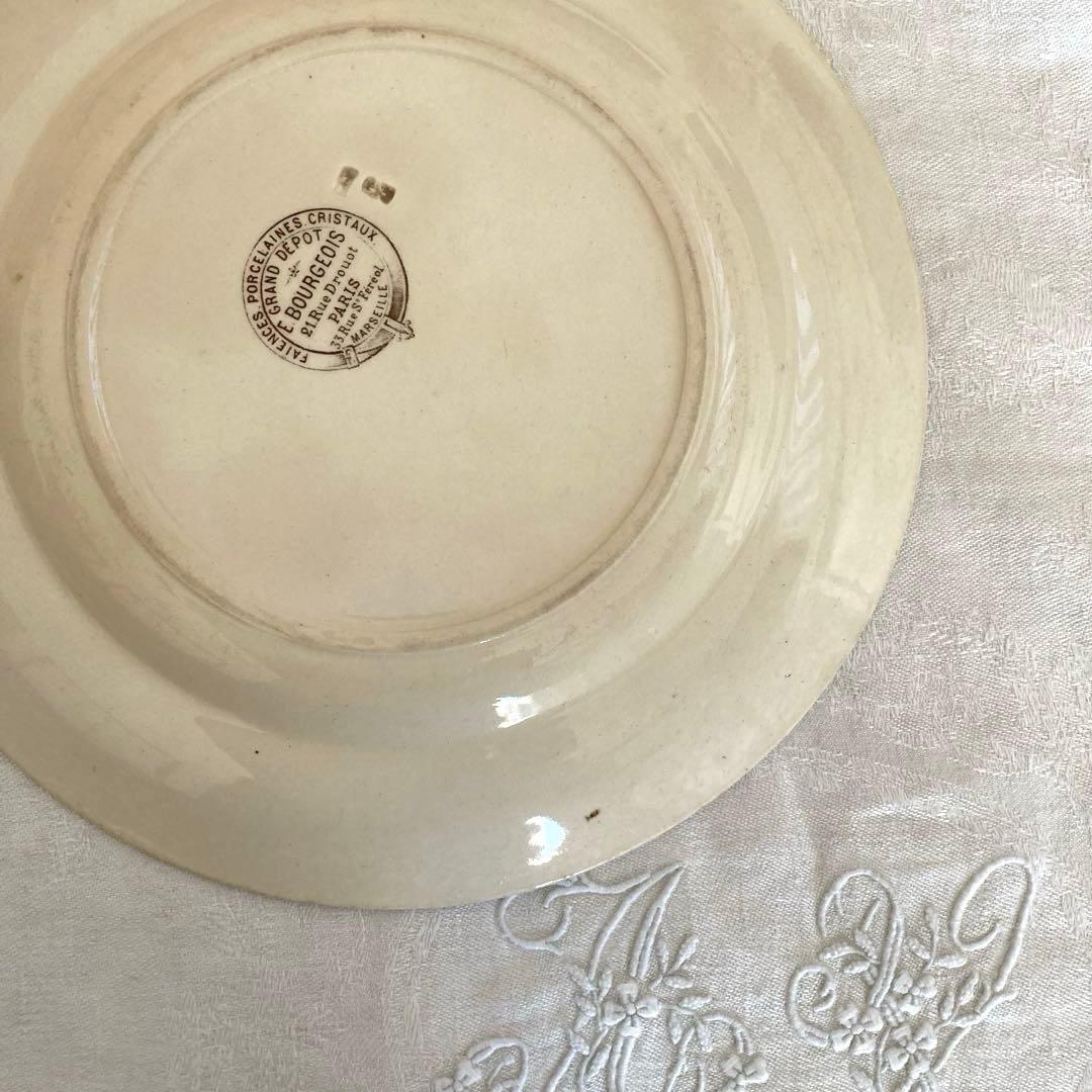 ♪フランスアンティーク エミールブルジョワ プレート 平皿 桜とリボン