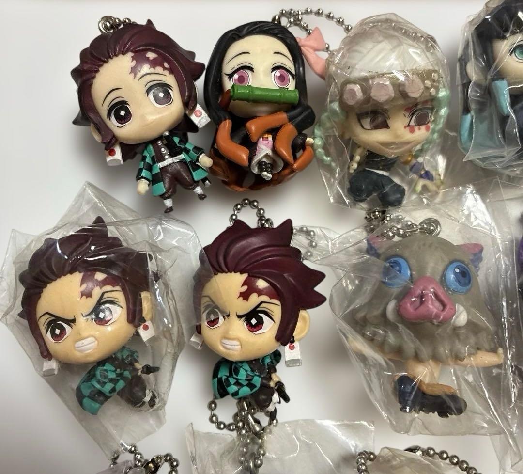 鬼滅の刃　ディフォルメマスコット キーホルダー　18点セット