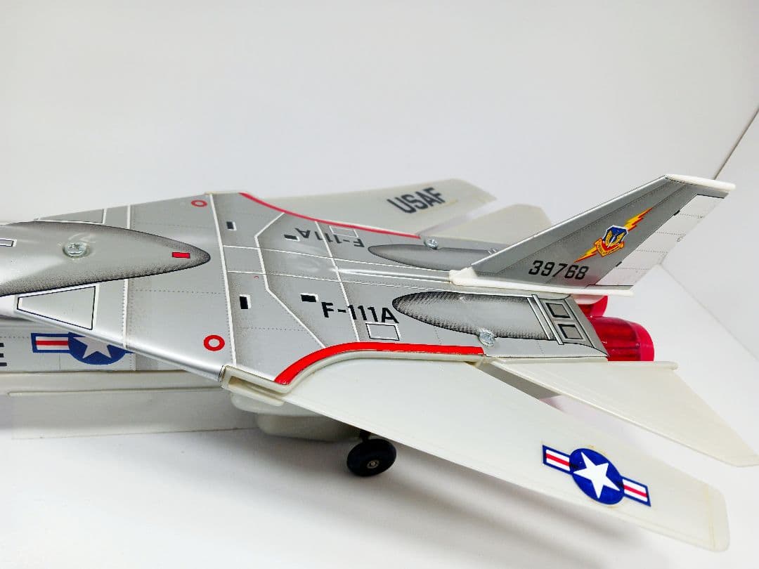 希少 動作品 野村トーイ グラマン F111A ジェットファイター ブリキ