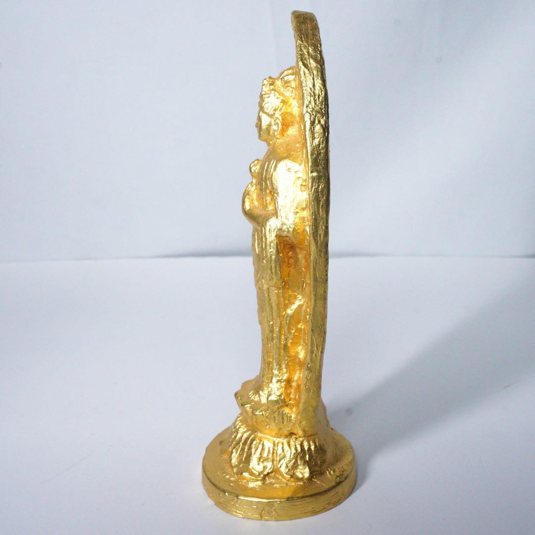 北村西望作 聖観世音菩薩像 ブロンズ 共箱付 仏像 銅製 仏教美術