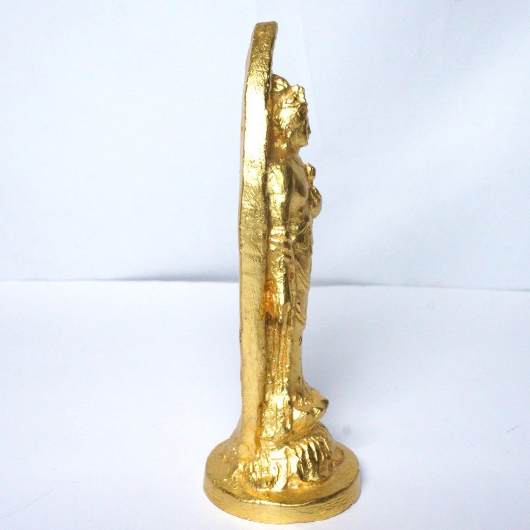 北村西望作 聖観世音菩薩像 ブロンズ 共箱付 仏像 銅製 仏教美術