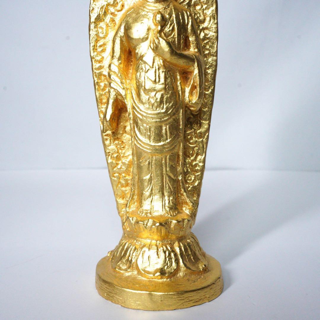 北村西望作 聖観世音菩薩像 ブロンズ 共箱付 仏像 銅製 仏教美術