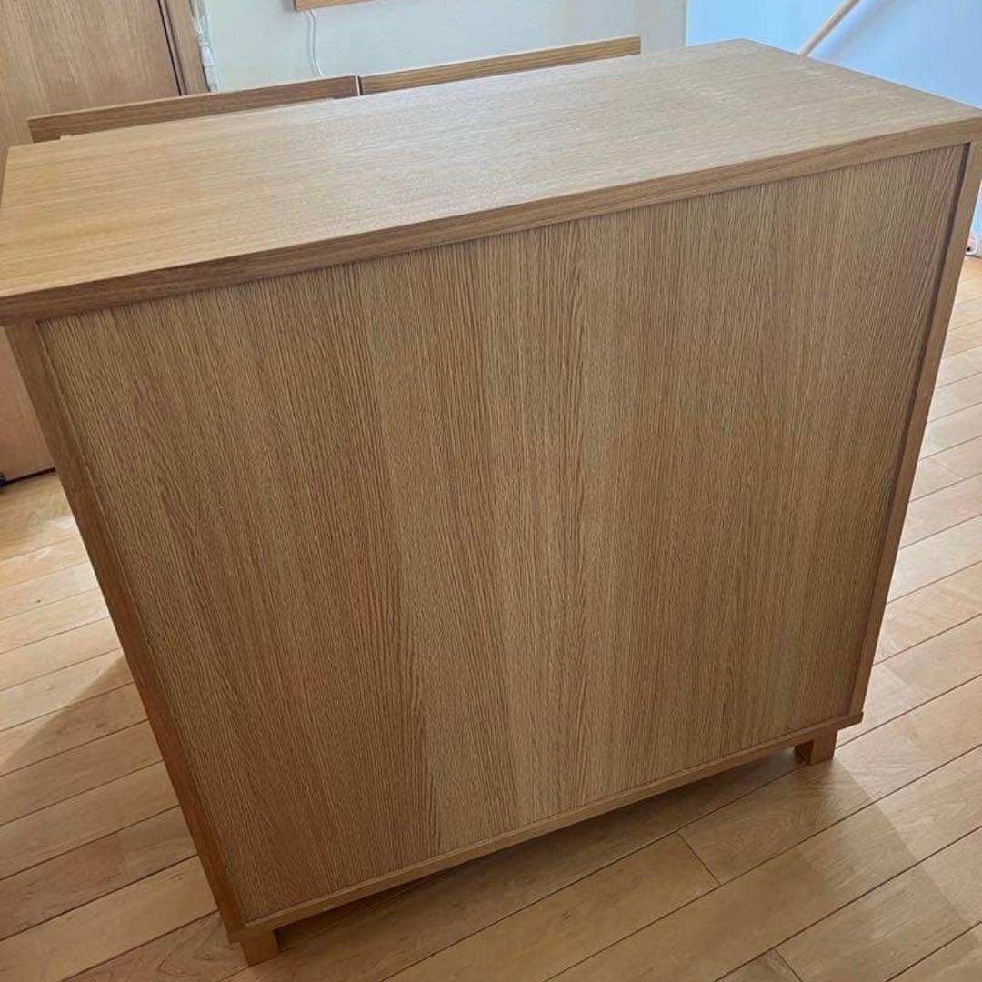 【美品】たのメル便！　無印　引き出し　木製チェスト　タモ材　廃盤品
