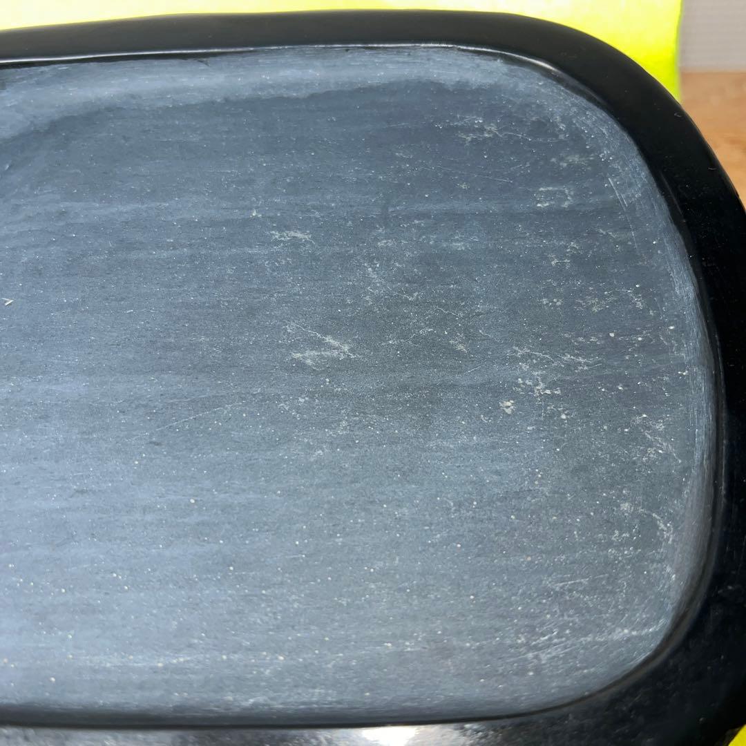 ⭕️雨畑硯　栄寿堂　山下芳石　自然硯　四六寸大　厚み35mm 石紋綺麗