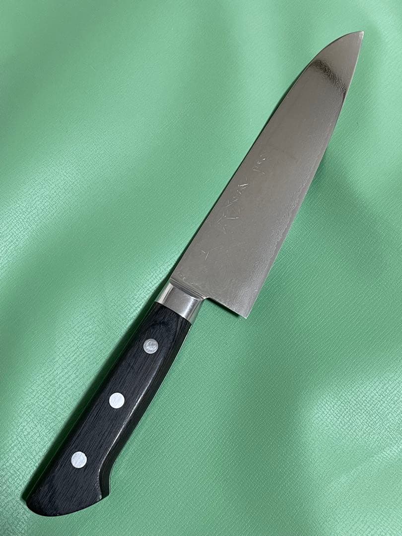 名匠 吉光 作 別上 V金10号 ニッケル ダマスカス 積層 18cm 牛刀