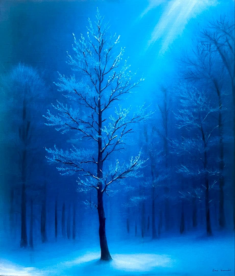 (F10号) 蒼井奏【青幻】表サイン有り/裏共シール有り/真作