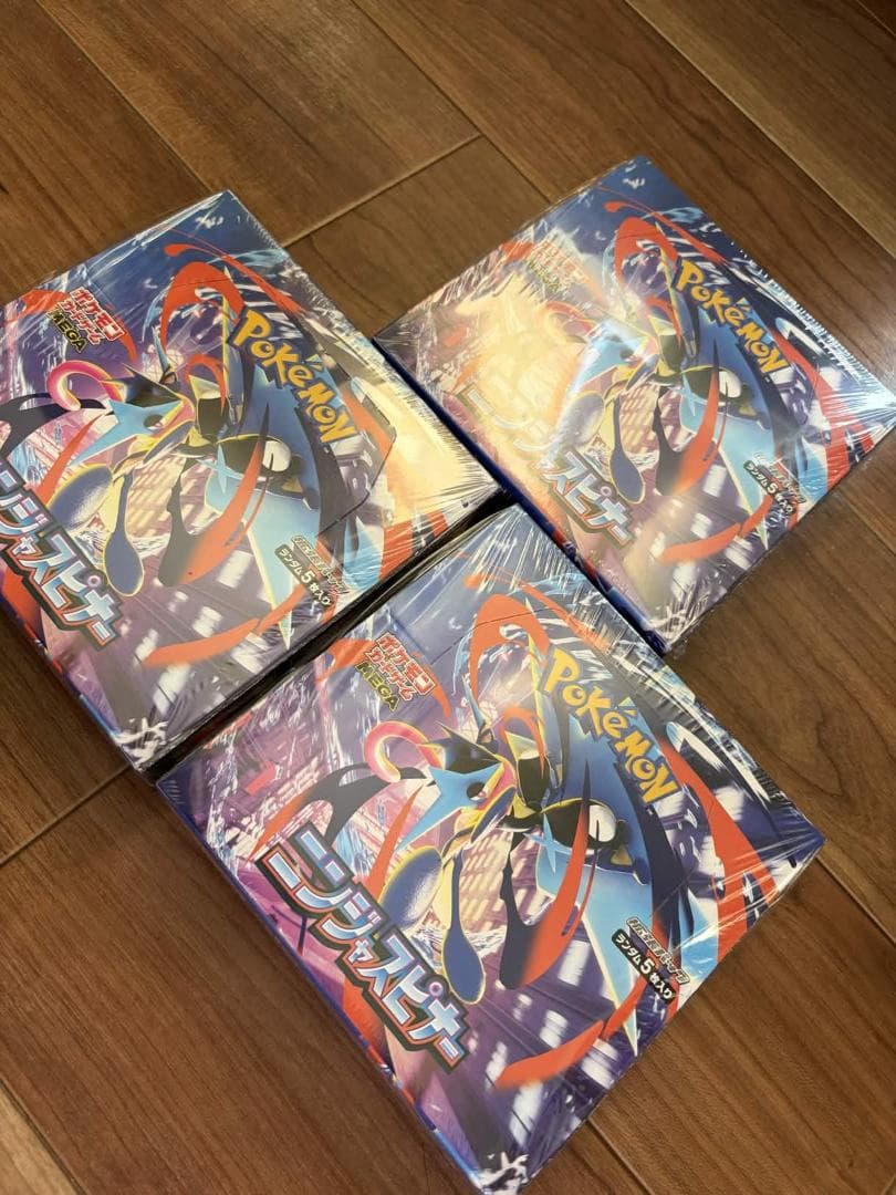 新品 シュリンク付 ポケモンカードゲームMEGA ニンジャスピナー 3ボックス