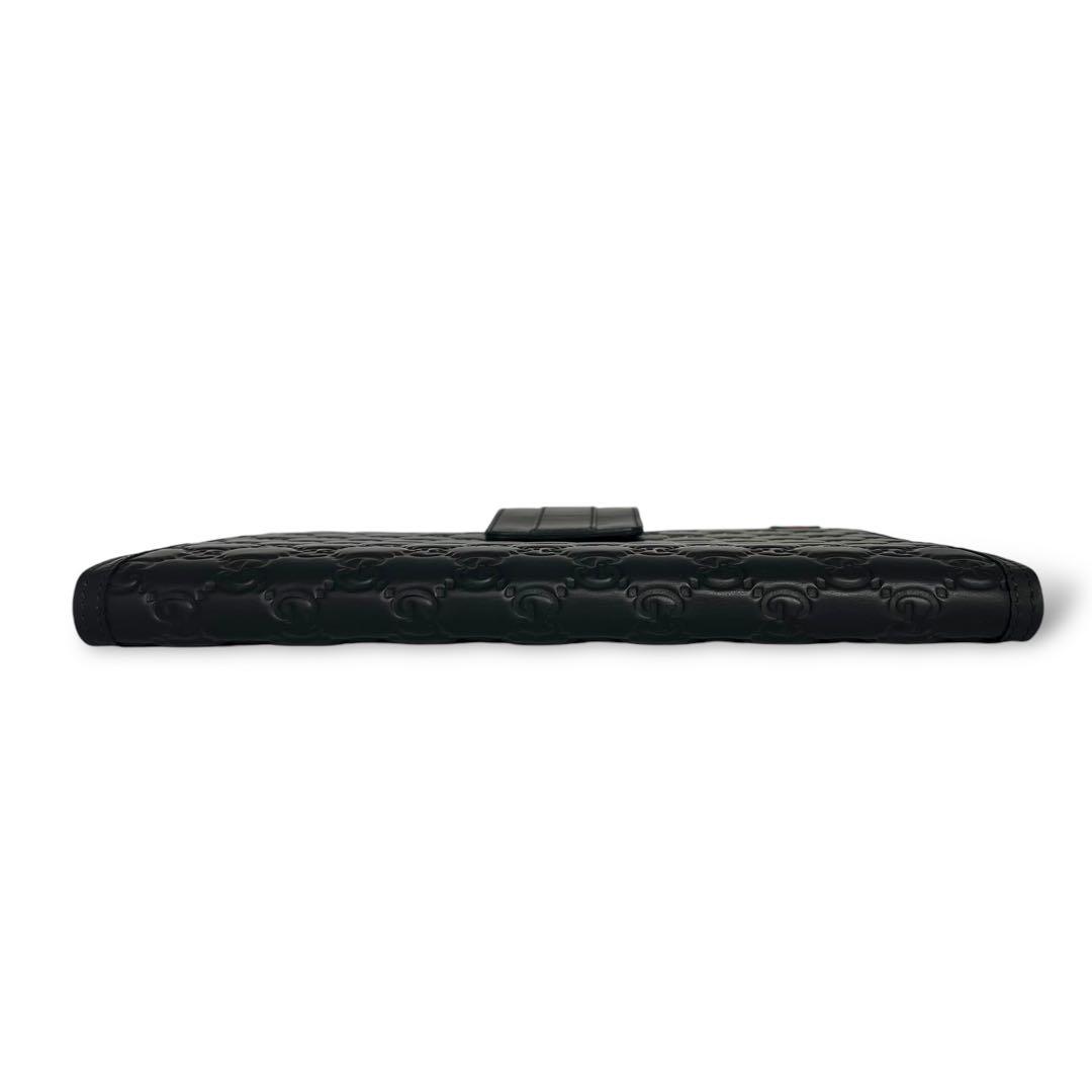 美品 4226 GUCCI グッチ iPadケース シマ レザー ブラック