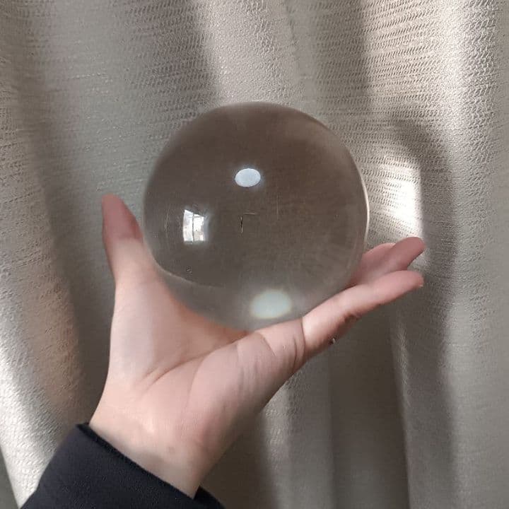 天然水晶 丸玉 約11cm／約1.9kg