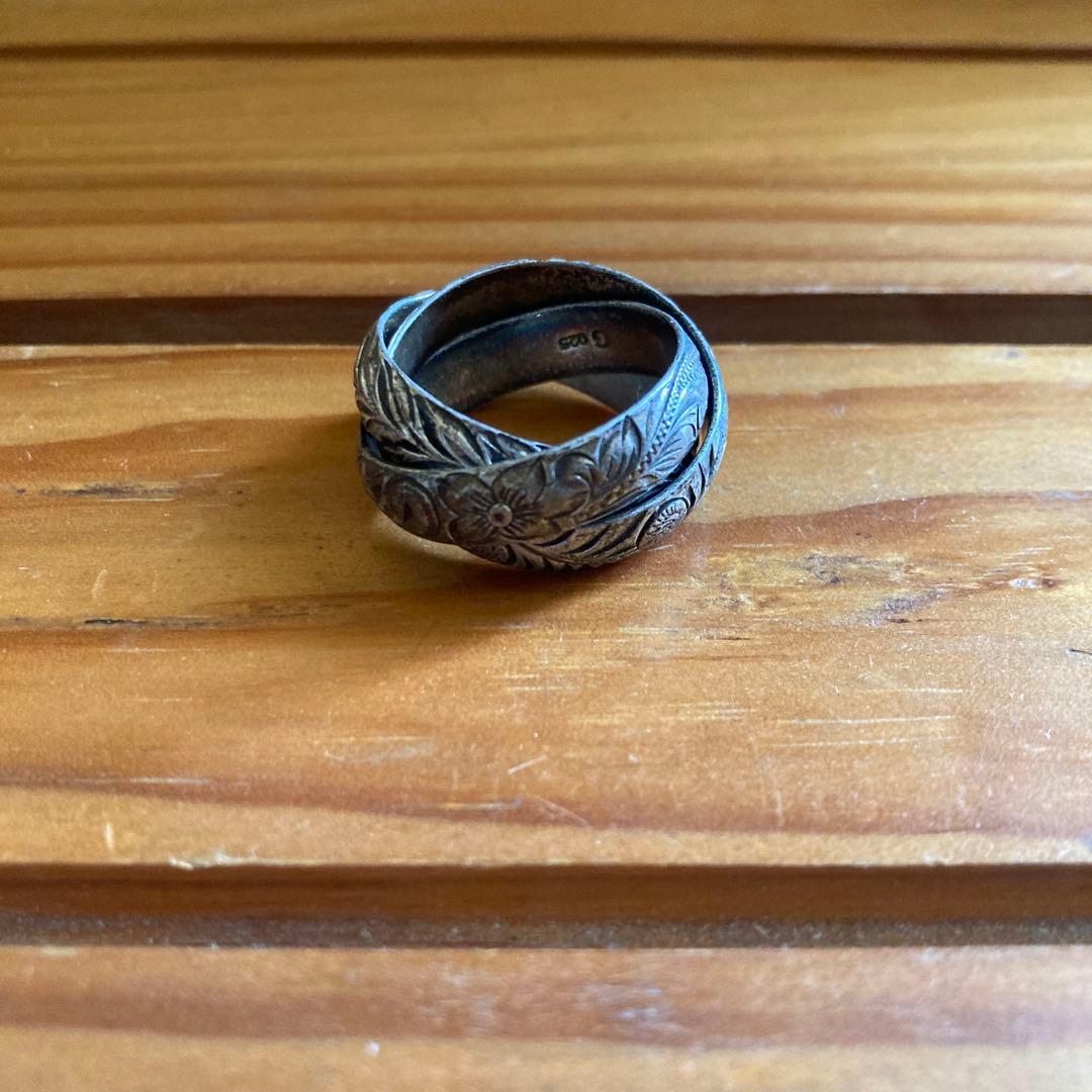 SILVER925 ヴィンテージ インディアンジュエリー 3連リング