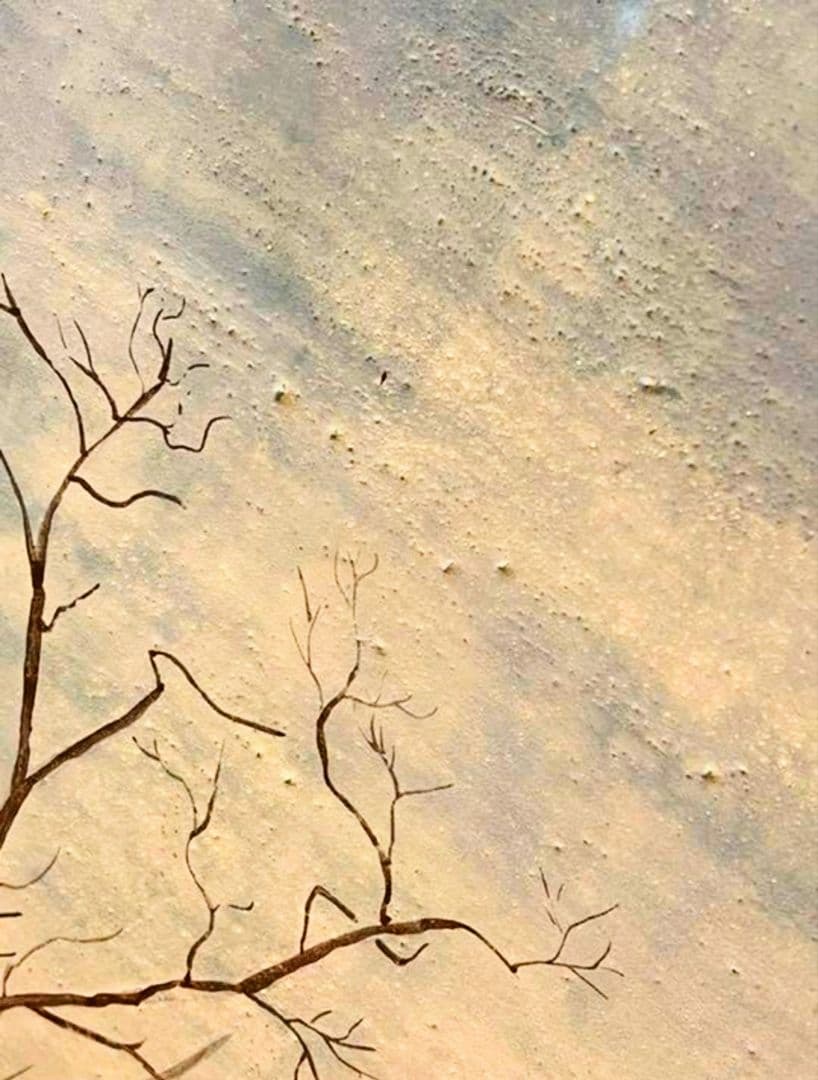 絵画（大型108㎝）油絵　日本画　風景画　額縁　道　木
