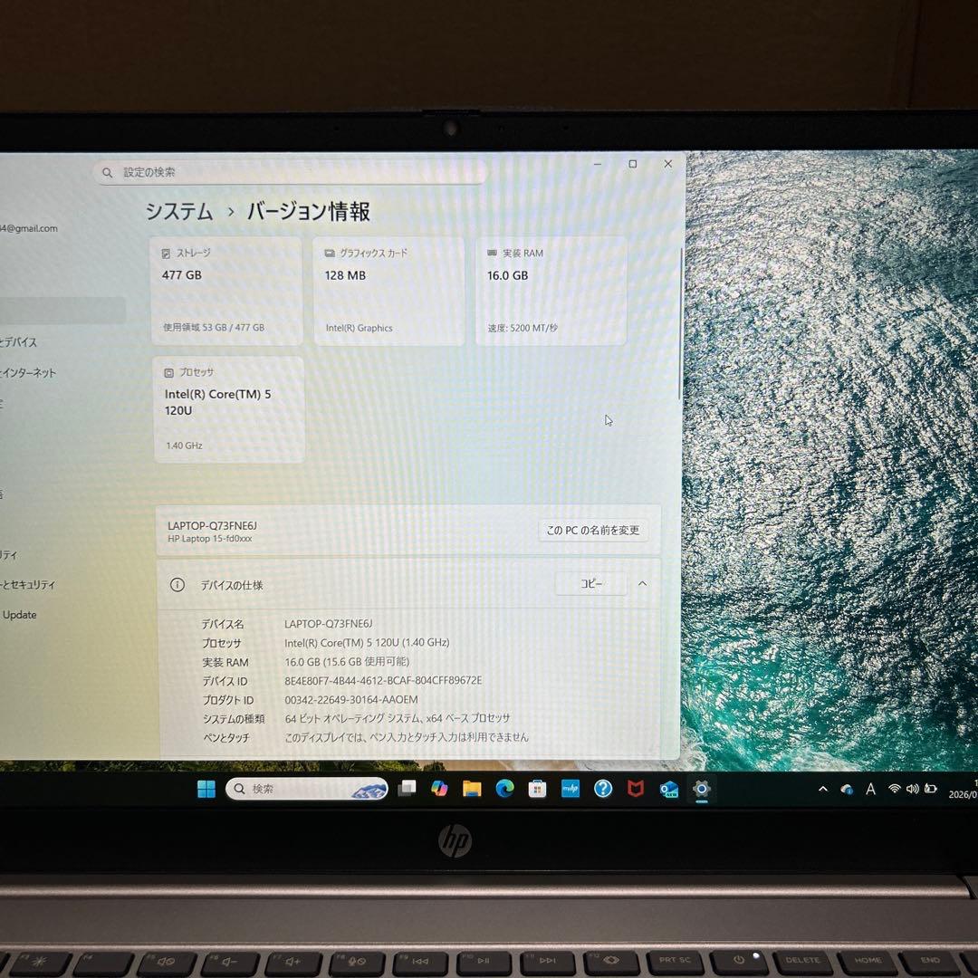 HP ノートパソコン 15-fd 15.6インチ