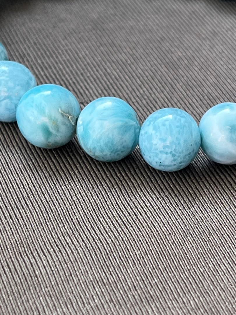 天然石ブレスレット☆ラリマー８ｍｍ〜９mｍ☆綺麗なブルーが癒し♡ドミニカ産