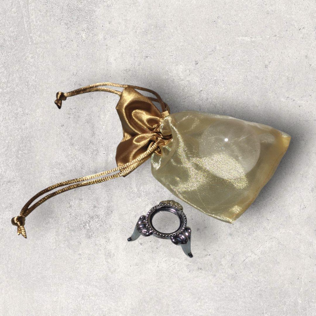 水晶玉 直径3.5cm クリアクォーツ 天然石 　置物 浄化