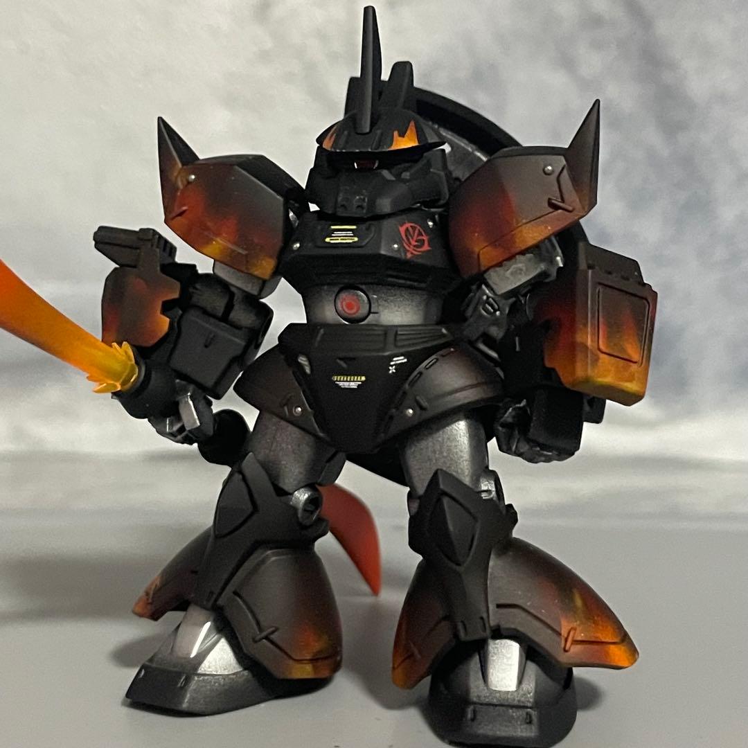 ム*ン様 モビルスーツアンサンブル　改造　ゲルググ　塗装品　フィギュア　炎　ガン