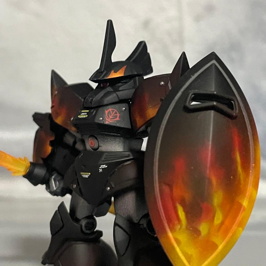 ム*ン様 モビルスーツアンサンブル　改造　ゲルググ　塗装品　フィギュア　炎　ガン