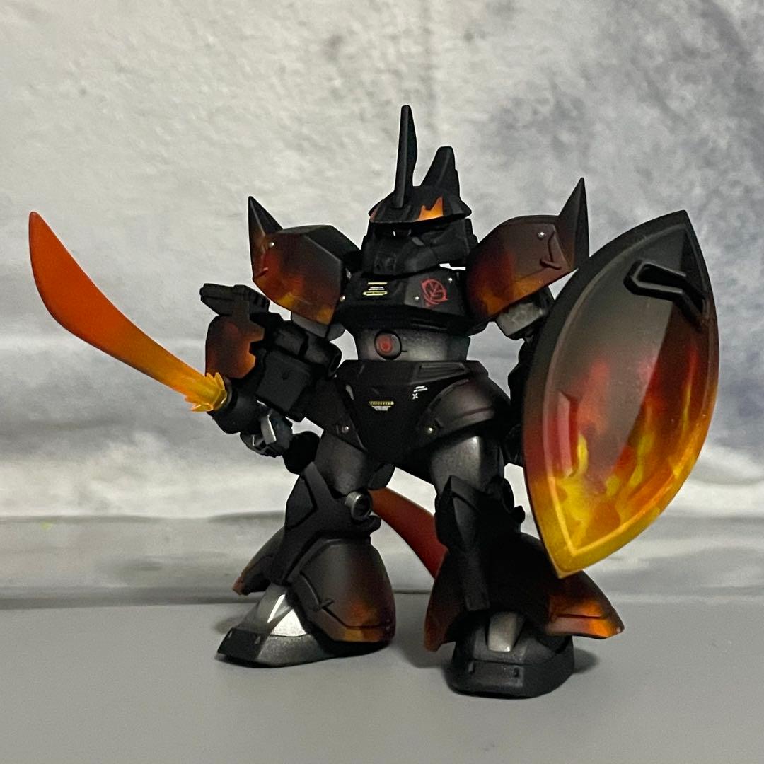 ム*ン様 モビルスーツアンサンブル　改造　ゲルググ　塗装品　フィギュア　炎　ガン