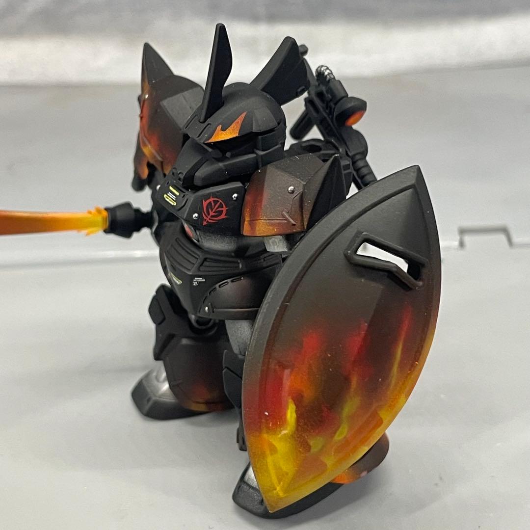 ム*ン様 モビルスーツアンサンブル　改造　ゲルググ　塗装品　フィギュア　炎　ガン