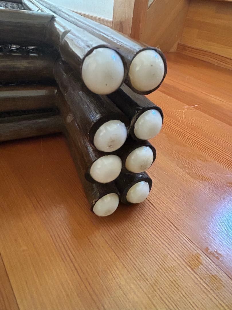 ラタン 4連 パーテーション 衝立 間仕切り ヴィンテージ 昭和レトロ