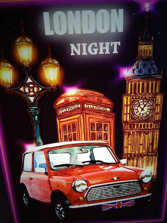 UK イギリス ロンドン ミニクーパー 夜景 看板 置物 雑貨 ライトBOX