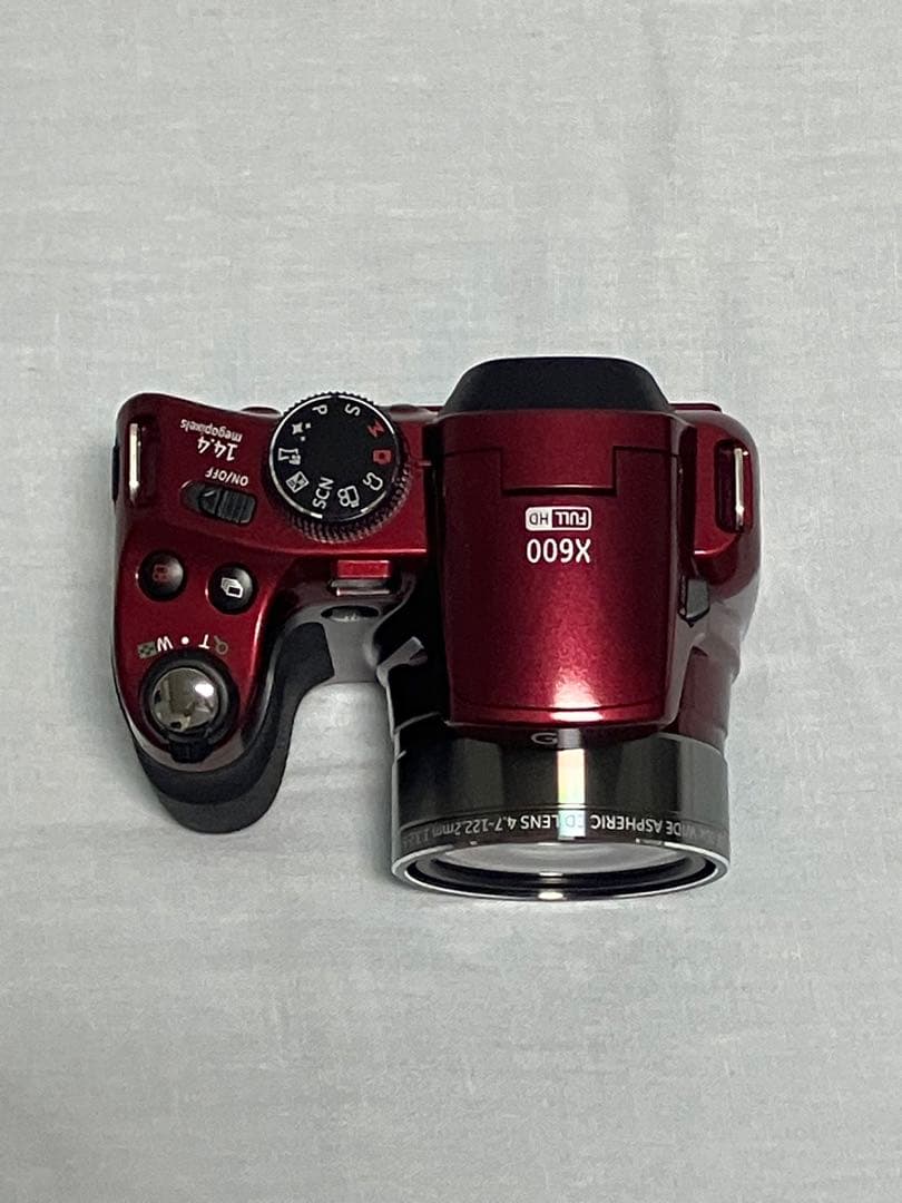 【美品】GE デジタルカメラ X600 1440万画素 光学26倍 レッド