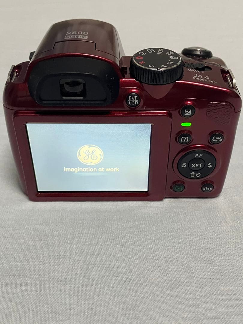 【美品】GE デジタルカメラ X600 1440万画素 光学26倍 レッド