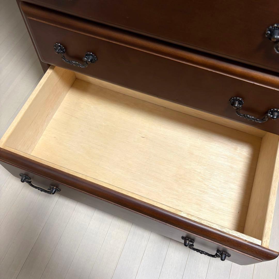 北欧　アンティーク　チェスト　5段　ヴィンテージ　収納棚　箪笥　木製チェスト