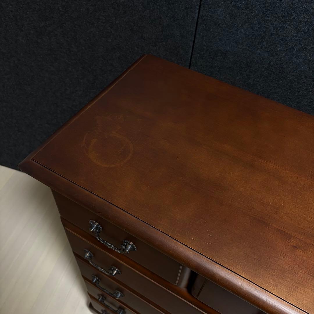 北欧　アンティーク　チェスト　5段　ヴィンテージ　収納棚　箪笥　木製チェスト