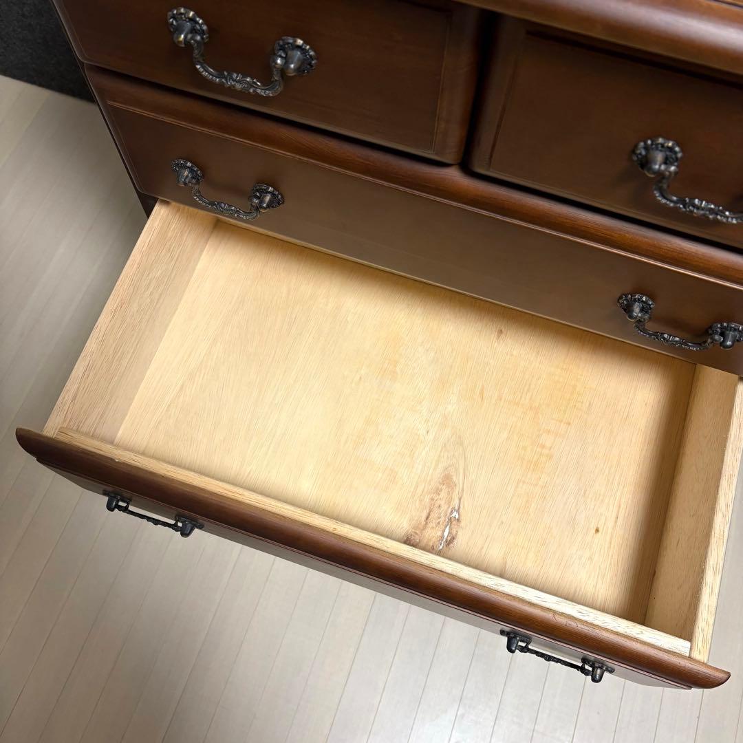 北欧　アンティーク　チェスト　5段　ヴィンテージ　収納棚　箪笥　木製チェスト